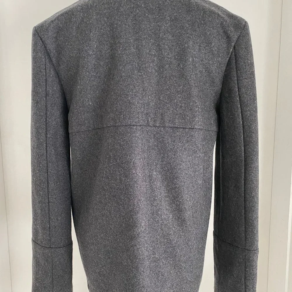 J. Crew Women's Charcoal Gray Wool Pea Coat - Picture 6 of 8